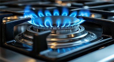 صورة شعلة غاز مركزي بمطبخ